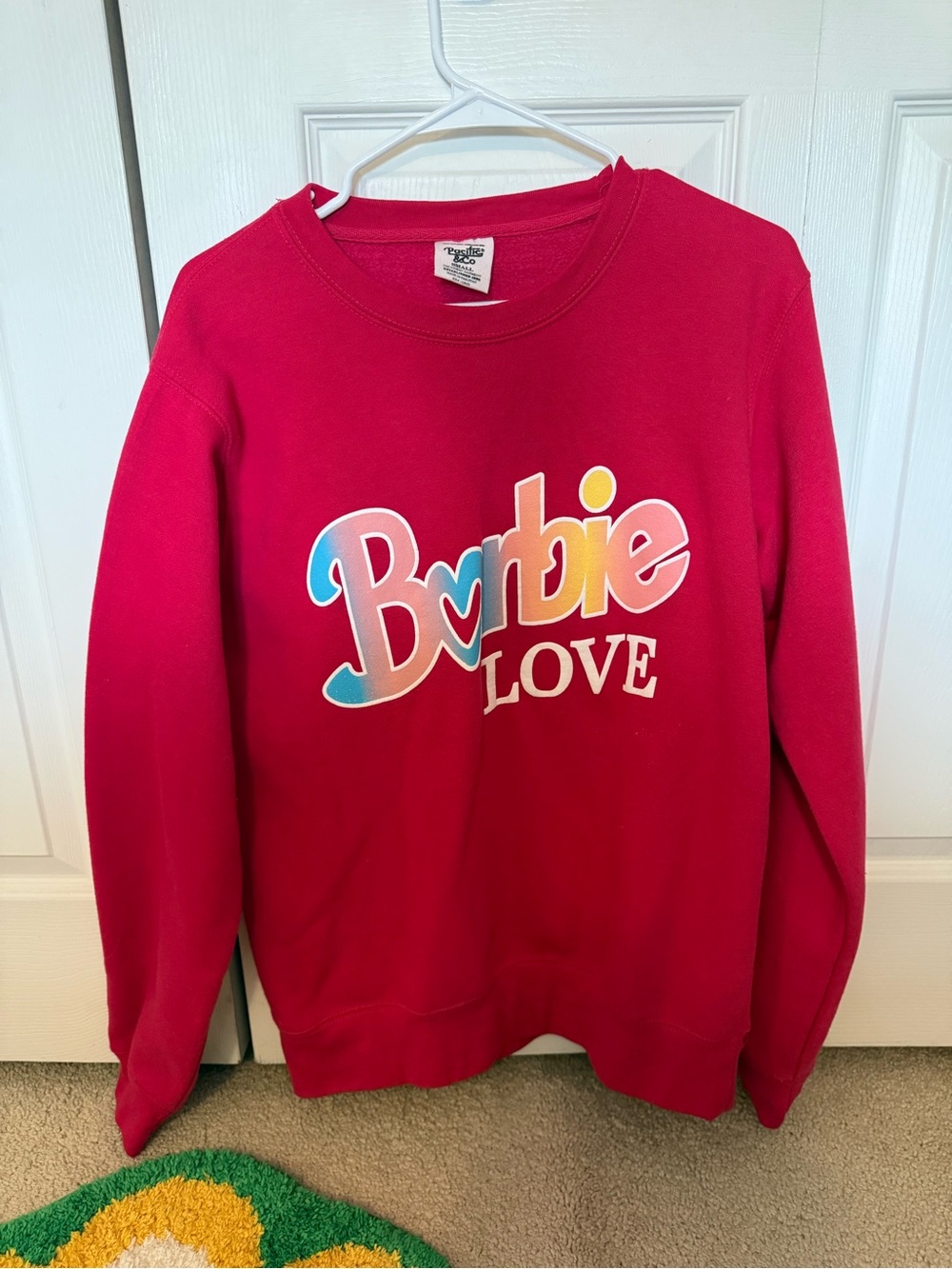 Barbie Hot Pink Gradient Logo Crewneck